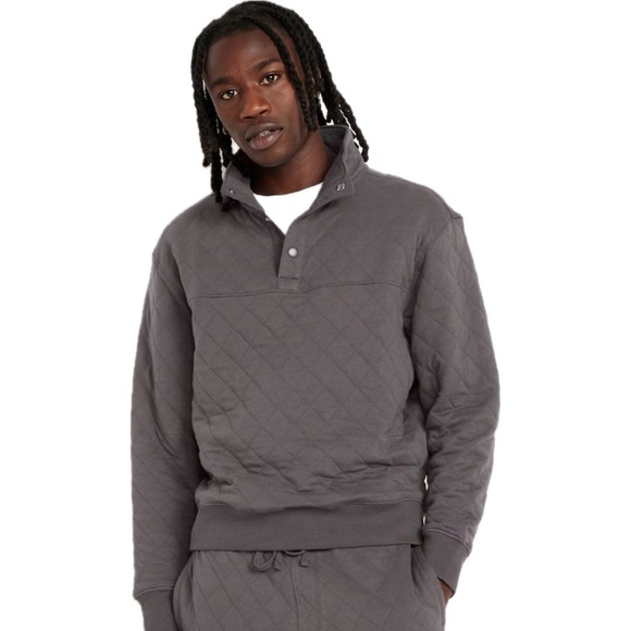 NWT OLD NAVY Quarter-Snap Quilted Fleece Sweatshirt XXL - Picture 1 of 6